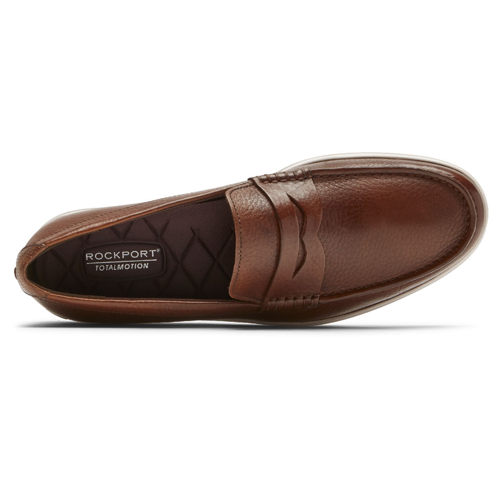 Rockport Loafers For Mens Brown - Total Motion Lite Penny - ZC4253967